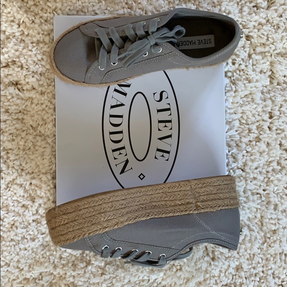 Steve madden grey platform sneakers